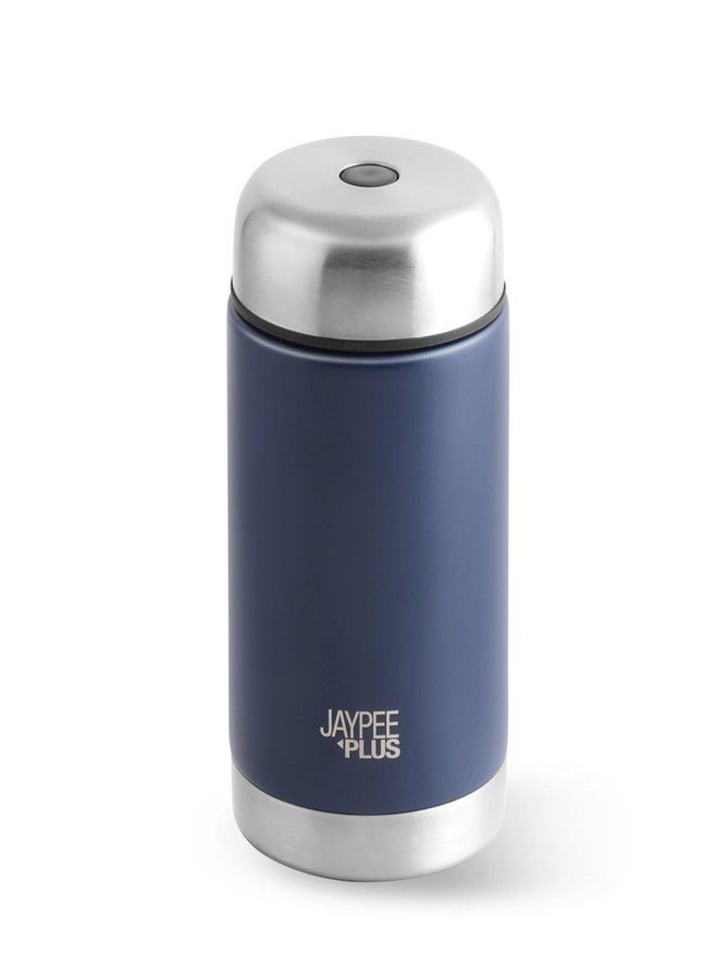 جايبي بلس مرطبان طعام جاي بي بلس نوتري جار من الفولاذ المقاوم للصدأ، معزول بتفريغ الهواء، مع حقيبة وملعقة | حافظ للحرارة والبرودة | جدار مزدوج مقاوم للخدش، مثالي للمكتب والمدرسة والنادي الرياضي والسفر | 550 مل، أزرق - Image 1